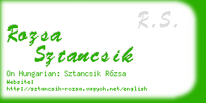 rozsa sztancsik business card